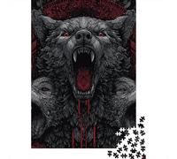 Puzzle De 1000 Pièces pour Adolescents Wolf Pack Art Print Puzzle pour Adultes Jeu Familial Analyse Et Logique Activités Amusantes À La Maison 70x50cm/1000pcs