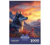 Puzzle De 1000 Pièces pour Adolescents Wolf's Serene Sunset Vista Puzzles pour Adultes - Jeux De Détente, D'analyse Et De Logique - Cadeaux De Noël Et d'anniversaire 38x26cm/1000pcs