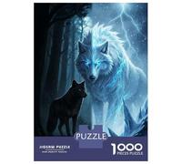 Puzzle De 1000 Pièces pour Adolescents Wolves in The Forest Light and Dark Puzzle Adulte Casse-tête Jeu D'analyse Et De Logique Cadeau d'anniversaire, Cadeaux, 52x38cm/1000pcs