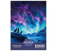 Puzzle De 1000 Pièces Pour Adolescents Wolves Under Aurora Borealis Painting Puzzles Pour Adultes, Jouets À Monter Soi-même, Course De Vitesse Manuelle, Cadeaux Uniques D'anniversaire Et De Noël 70x50