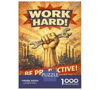 Puzzle De 1000 Pièces pour Adolescents Work Hard Be Productive Puzzle pour Adultes Jeux De Famille Cadeaux pour Femmes Cadeaux De Noël Et d'anniversaire 70x50cm/1000pcs