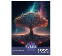 Puzzle De 1000 Pièces pour Adolescents World Tree Yggdrasil Puzzle, Jouet, Décoration Murale, Défi Difficile, Cadeau pour Les Amis Et La Famille 52x38cm/1000pcs
