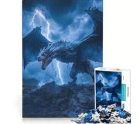 Puzzle de 1000 pièces pour Adolescents Wyverne Blanche dans la tempête Jeu éducatif améliore la mémoire Cadeau Stimulant 38x52cm