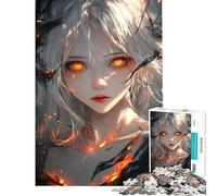 Puzzle de 1000 pièces pour Adolescents Yeux de feu Lueur éthérée Jeux Amusants découpe de précision Cadeaux Uniques pour Anniversaires et Noël (Taille 38x26cm)