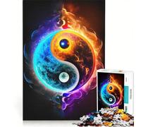 Puzzle de 1000 pièces pour Adolescents Yin et Yang Les Quatre éléments Jeu éducatif Cadeau d'anniversaire Collection d'artistes Beaux-Arts 50x75cm
