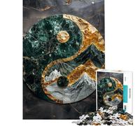 Puzzle de 1000 pièces pour Adolescents Yin Yang Kintsugi Harmonie Jeu Manuel d'assemblage de Motifs Cadeau pour Amis et Famille (Dimensions 50x75cm)