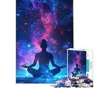 Puzzle de 1000 pièces pour Adolescents Yoga Cosmique et méditation Un défi à relever pour s'amuser en Famille Un Jouet Anti-Stress pour Les 14 Ans et Plus (50x75cm)
