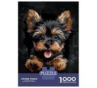 Puzzle De 1000 Pièces pour Adolescents Yorkshire Terrier Puzzles pour Adolescents - Jeu Manuel - Une Œuvre d'art - Cadeaux Uniques pour Un Anniversaire Ou Noël 52x38cm/1000pcs