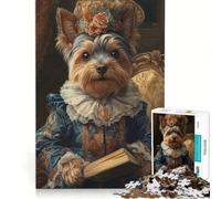 Puzzle de 1000 pièces pour Adolescents Yorkshire Terrier Renaissance Duchesse Jeux relaxants Analyse et logique améliore l'amour au Sein des Couples 38x52cm