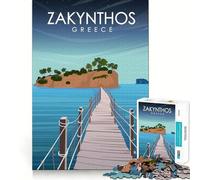 Puzzle de 1000 pièces pour Adolescents, Zakynthos, Grèce, Art, Bords Nets, Jeu de Concentration, Jeu Lent, Amusant, Cadeau d'anniversaire (50x75cm)