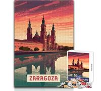 Puzzle de 1000 pièces pour Adolescents, Zaragoza, idéal pour s'amuser en Famille, développer Son Analyse et sa logique Idée Cadeau Dimensions:38x52cm