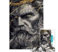 Puzzle de 1000 pièces pour Adolescents Zeus Dieu du Tonnerre Jeu de réflexion pour Adultes découpe de précision Difficile et Stimulant (Taille 38x52cm)