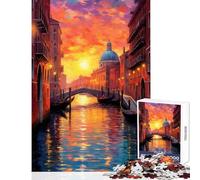 Puzzle de 1000 pièces pour adolescentsLe Grand Canal de Venise Jeu éducatif et Anti-Stress Jouet à Monter soi-même Cadeau d'anniversaire (38x26cm)