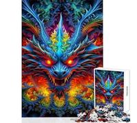 Puzzle de 1000 pièces pour adolescentsLe Triomphe du Dragon Jeu Familial pour Toute la Famille décoration Murale avec Poster Assorti et Feuille de Questions (38x26cm)