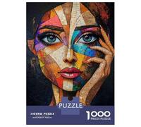 Puzzle De 1000 Pièces pour Adultes Abstract Woman Face Art Print-1 Puzzle pour Adolescents : Améliore La Mémoire, Activités Ludiques À La Maison, Cadeaux Anti-Stress 52x38cm/1000pcs