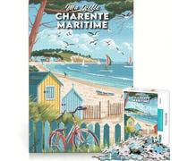 Puzzle de 1000 pièces pour Adultes, Affiche Charente-Maritime, Jeu de réflexion, décoration intérieure, Cadeau Unique pour Anniversaire et Noël 38x52cm