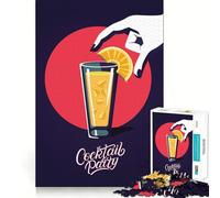Puzzle de 1000 pièces pour Adultes Affiche Cocktail et Cuisine Jeu de logique et d'art aux Bords précis Cadeau de détente et de Loisirs festifs (38x52cm)