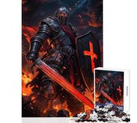 Puzzle de 1000 pièces pour Adultes Affiche de Commandant Chevalier croisé Jeu Anti-Stress Cadeau d'anniversaire Casse-tête Renforce l'amour Entre Couples Dimensions 38x26cm