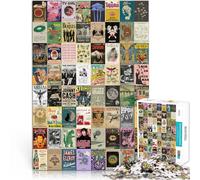 Puzzle de 1000 pièces pour Adultes Affiche de Couture rétro Jeux éducatifs Décoration d'intérieur Idées Cadeaux 52x38cm