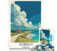 Puzzle de 1000 pièces pour Adultes, Affiche de Dobrich Bulgarie, Jeu Familial, Assemblage de Motifs, Cadeau Unique pour Anniversaire et Noël 38x52cm