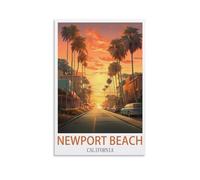 Puzzle de 1000 pièces pour Adultes - Affiche de Newport Beach, Californie - 38 x 52 cm
