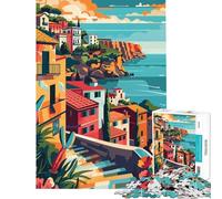 Puzzle de 1000 pièces pour Adultes Affiche de Sicile Activités ludiques à la Maison Décoration Murale Jeux relaxants Convient aux 14 Ans et Plus (38x52cm)