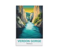 Puzzle de 1000 pièces pour Adultes, Affiche des Gorges du Verdon, France, Puzzle en Papier, Illustration, Jeu éducatif et intellectuel, Cadeau, 70 x 50 cm