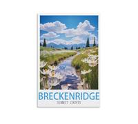 Puzzle de 1000 pièces pour Adultes - Affiche du comté de Breckenridge Summit - Jeu Stimulant pour Toute la Famille (Femmes et Hommes) - 50 x 70 cm