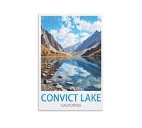 Puzzle de 1000 pièces pour Adultes - Affiche du lac des condamnés en Californie - 26 x 38 cm