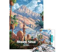 Puzzle de 1000 pièces pour Adultes Affiche du Mont Sinaï Égypte Décoration Murale Amusante et Originale Cadeau d'anniversaire Unique (Dimensions 38x52cm)