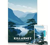 Puzzle de 1000 pièces pour Adultes Affiche du Parc National de Killarney Jeu d'articulation Fin,Amusant et Intelligent,défi,Divertissement Calme,Cadeau d'anniversaire ou Loisir (38x52cm)