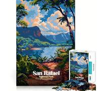 Puzzle de 1000 pièces pour Adultes,Affiche du Parc National San Rafael au Paraguay,découpe Parfaite,Jeu de Concentration,Cadeau pour Un Moment de détente et de Plaisir,idéal pour ou Un Loisir