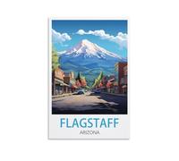 Puzzle de 1000 pièces pour Adultes - Affiche Flagstaff Arizona - Puzzle de 1000 pièces pour Adultes et Enfants - Puzzle Familial Classique d'intérieur - 38 x 52 cm