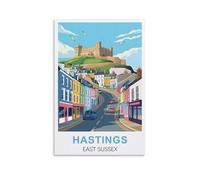 Puzzle de 1000 pièces pour Adultes - Affiche Hastings, East Sussex - 50 x 70 cm