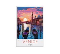 Puzzle de 1000 pièces pour Adultes - Affiches de Venise, Italie - Puzzle de 1000 pièces pour Adultes et Enfants - Puzzle Familial Classique d'intérieur - 26 x 38 cm