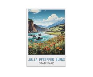Puzzle de 1000 pièces pour Adultes, Affiches Julia Pfeiffer Burns State Park, Puzzle en Papier adapté aux Adultes, aux Enfants et aux familles, Jeu de Puzzle Anti-Stress 52 x 38 cm