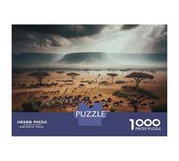 Puzzle De 1000 Pièces pour Adultes African Safari Adventure Puzzle Anti-Stress, Difficile, Cadeau Unique pour Un Anniversaire Ou Noël 38x26cm/1000pcs