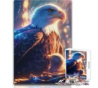 Puzzle de 1000 pièces pour Adultes:Aigle et oisillon dans Le nid Un Passe-Temps paisible et satisfaisant Assemblage Parfait Découpe de précision Dimensions:38x26cm