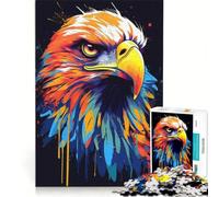 Puzzle de 1000 pièces pour Adultes, Aigle, Oiseau emblématique de l'Amérique, Jeu Manuel, Assemblage de Motifs, Cadeau d'anniversaire Unique 38x26cm
