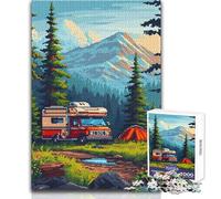 Puzzle de 1000 pièces pour Adultes - Alaska Camping - Pixel Art - Défi Unique - Jeu d'analyse et de logique - Idée Cadeau d'anniversaire - Dimensions : 38x26cm