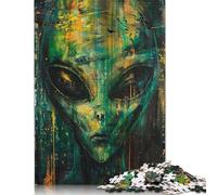 Puzzle de 1000 pièces pour Adultes Alien Art LXII, Puzzle carré en Bois, pièces Uniques, Jeu éducatif et Amusant, 1000 pièces (75 x 50 cm)