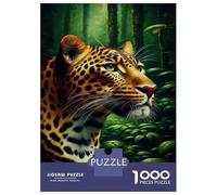 Puzzle De 1000 Pièces pour Adultes Amazon Jungle Leopard-1 Puzzle Anti-Stress, Difficile, Cadeau Unique pour Un Anniversaire Ou Noël 38x26cm/1000pcs