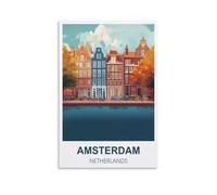Puzzle de 1000 pièces pour Adultes, Amsterdam, Pays-Bas, Puzzle en Papier de 1000 pièces, Jeu de décompression pour Adultes, 38 x 26 cm