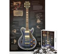 Puzzle de 1000 pièces pour Adultes Anatomie de la Guitare électrique Décoration intérieure Jouet Idée Cadeau Jeu Pratique avec Poster et fiche de Questions Assortis Dimensions 50x75cm