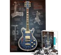 Puzzle de 1000 pièces pour Adultes Anatomie de la Guitare électrique Jeu de réflexion Amusant à Faire à la Maison défi de Vitesse Manuelle adapté aux Personnes de 14 Ans et Plus (38x26cm)