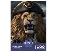 Puzzle De 1000 Pièces pour Adultes Angry Lion Pirates Puzzle Jouet Décoration Murale Une Œuvre d'art Cadeaux Uniques pour Anniversaire Et Noël 52x38cm/1000pcs