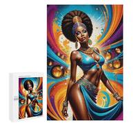 Puzzle de 1000 pièces pour Adultes - Animaux colorés, Femme Noire, Chesapeake Bay Retriever - Puzzle éducatif et Amusant, Jouet pour garçons et Filles, 70 x 100 cm