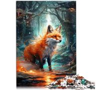 Puzzle de 1000 pièces pour Adultes, Animaux, Renards, compétition de Vitesse à la Main avec pièces de Formes aléatoires entièrement emboîtables, 14,96 po x 20,47 po
