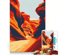 Puzzle de 1000 pièces pour Adultes Antelope Canyon Arizona,décor découpé soigné,Jeu cognitif,Divertissement pour Les Moments de détente,Cadeau d'anniversaire Artistique (38x52cm)