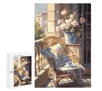 Puzzle de 1000 pièces pour Adultes - Après-midi cocooning sur Le Balcon, Jeu Amusant de Cherche et Trouve, Jouet de Voyage pour Enfants et Tout-Petits (26 x 38 cm).